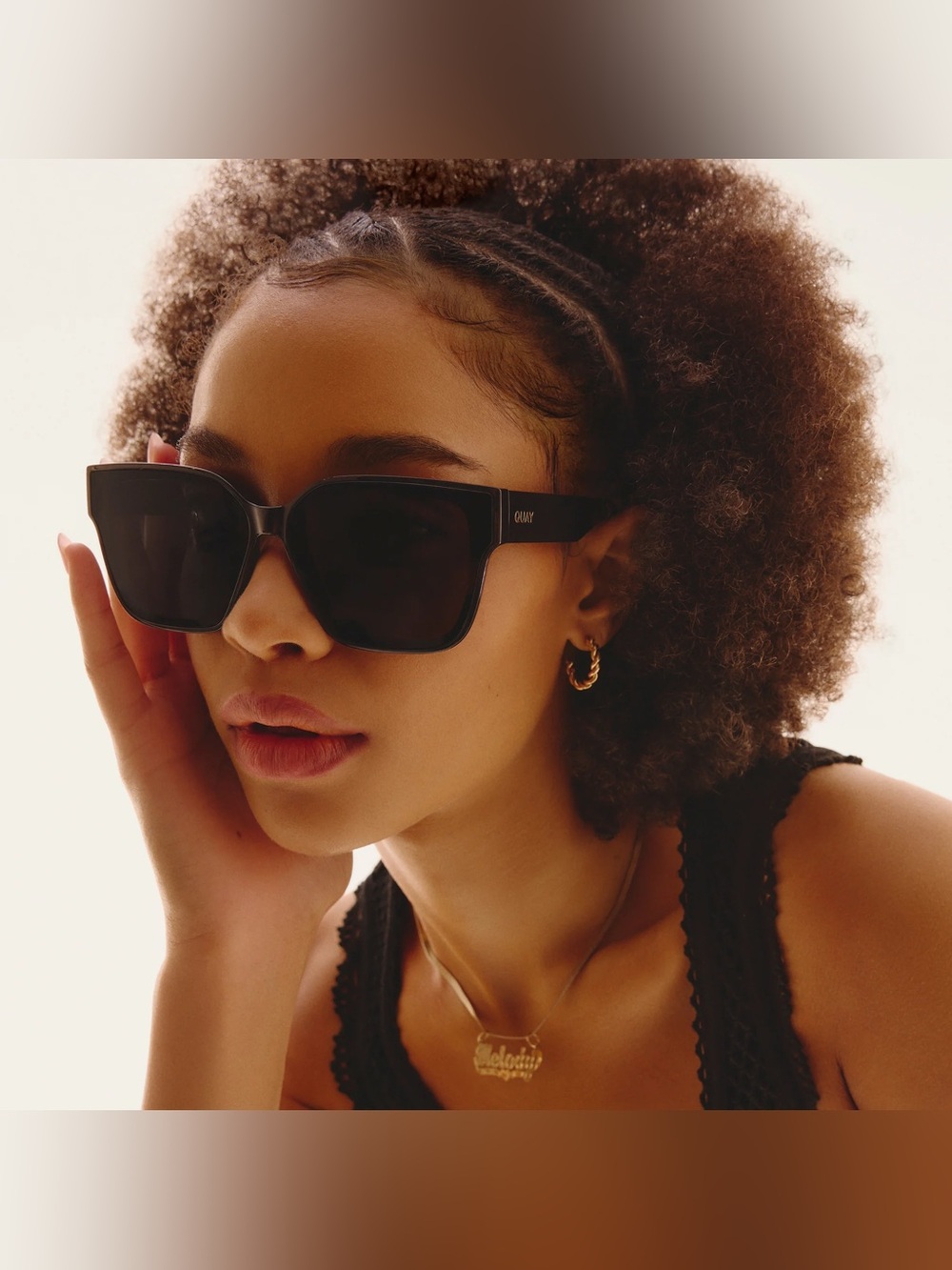 NEW QUAY Drive In Black/Black Unisex Sunglasses
